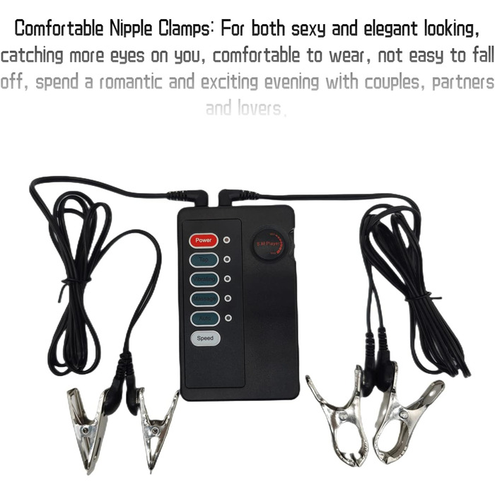 Електрошок кліпси JCBDTXTY, стимуляція сосків та клітора, BDSM-набір