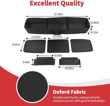 Органайзер для багажника Linskip, що складається, для Dodge Journey 20112020, з тканини Оксфорд, з 2 знімними перегородками