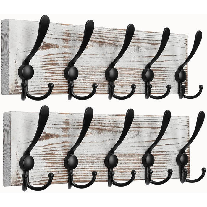 И гачок рейкові гачки для верхнього одягу з дерева, гачки для верхнього одягу настінні гачки, настінна вішалка з дерева 15 гачків