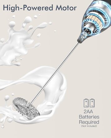 Паличка для збивання молока/вспениватель молока електричний портативний з потужним міксером для напоїв Кавовий віночок на батарейк