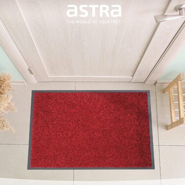 Міцний килимок Astra Perle для уловлювання бруду нековзний килимок для дверей килимки для підлоги в приміщенні вхідні килимки килимки (червоний, 40x60 см) 40 x 60 см (прямокутний) Червоний