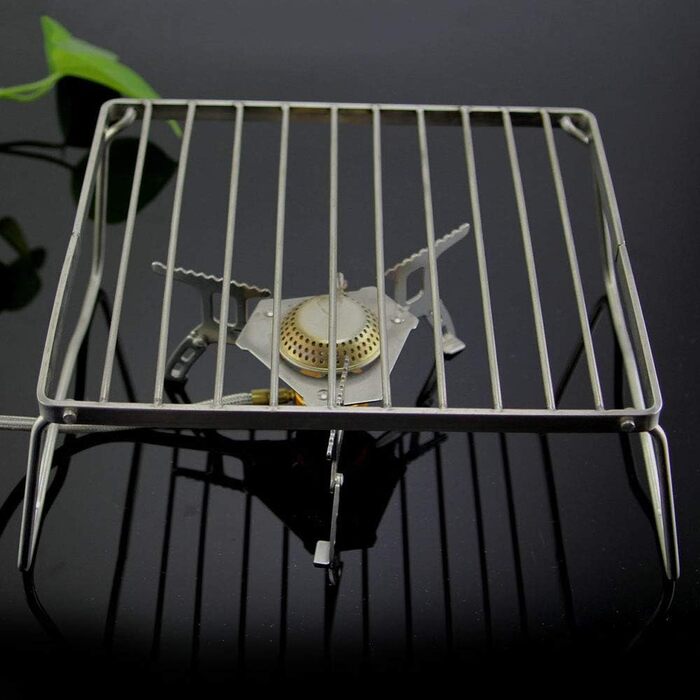 Нержавіюча сталь Гриль Стійка Підставка для пальника Підставка для плити Кемпінг Тримач для горщика Тримач для духовки Газовий вугільний кемпінг Барбекю Стійка для походів, гриля, піших прогулянок, пікніків, риболовлі