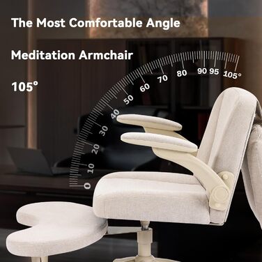 Крісло для медитації Piperong зі схрещеними ніжками, крісло для людей з СДУГ та регульованими підлокітниками, стілець для роботи з перехресним столом Criss Cross з гнучкою спинкою, поворотною підставкою для ніг, підлокітниками та колесами для домашнього о