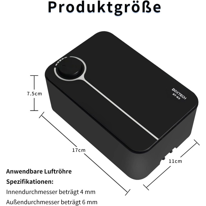 Повітряний насос для акваріума boxtech 8 Вт, тихий регульований кисневий насос з двома отворами. Регульований діафрагмовий насос, аераторні повітряні насоси для акваріумів 50-500 л