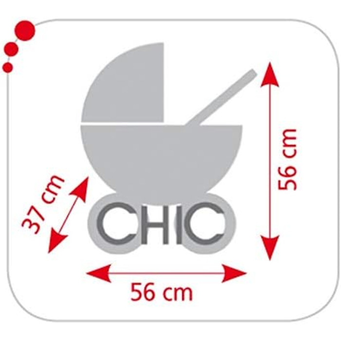 Розумна коляска-люлька, від 2 до 4 років, джинсовий сірий, 56 x 37 x 56 см, 2000 555 76