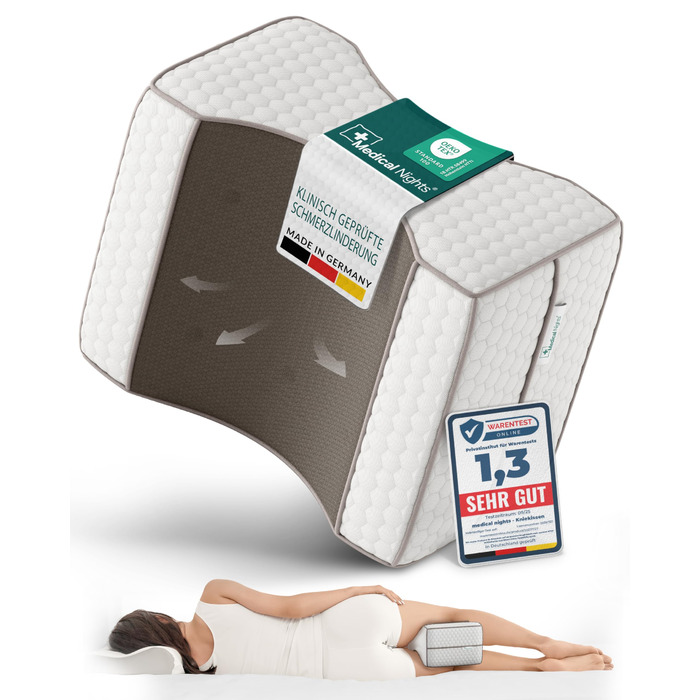 Подушка для колін для тих, хто спить на боці Ортопедична подушка для ніг для зняття болю в стегнах, спині та колінах Ергономічна подушка з піни з ефектом пам&39яті та протиковзким дизайном.