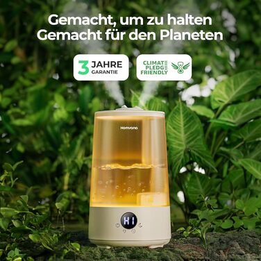 Зволожувач повітря для спальні Homvana, 3,6 л 360C Cool Mist 34H постійний, тихий 16 дБ (SilentSpary Tech), маленький, дитячий, бе