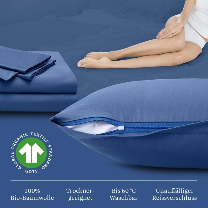 Комплект розкішної бавовняної постільної білизни ROYFORT - 3 шт. и Підковдра Prestige наволочка 100 органічна бавовна Унікально м'