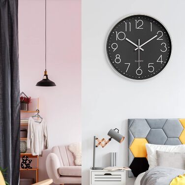 Настінний годинник Nutabevr 30 см, сучасний кварцовий безшумний настінний годинник круглий без цокання декоративний настінний годи