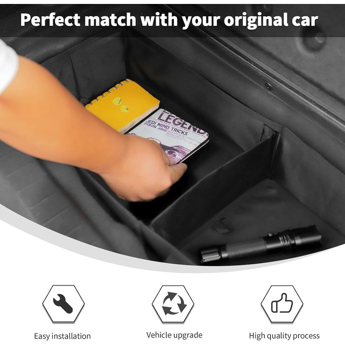 Органайзер для багажника Linskip, що складається, для Dodge Journey 20112020, з тканини Оксфорд, з 2 знімними перегородками