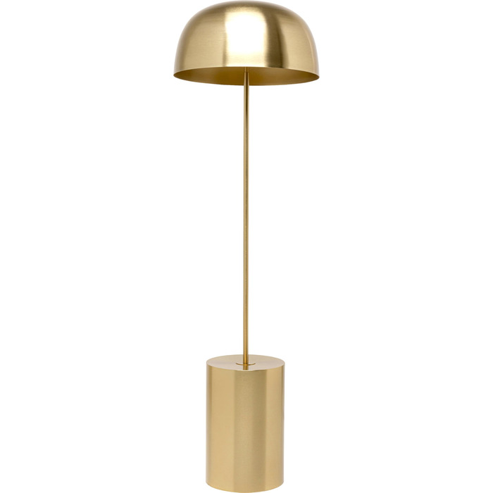 Дизайнерська торшерна лампа Kare Design Loungy Gold сталевий каркас, металевий плафон, цоколь E27, сучасний стиль для вітальні (без лампи)