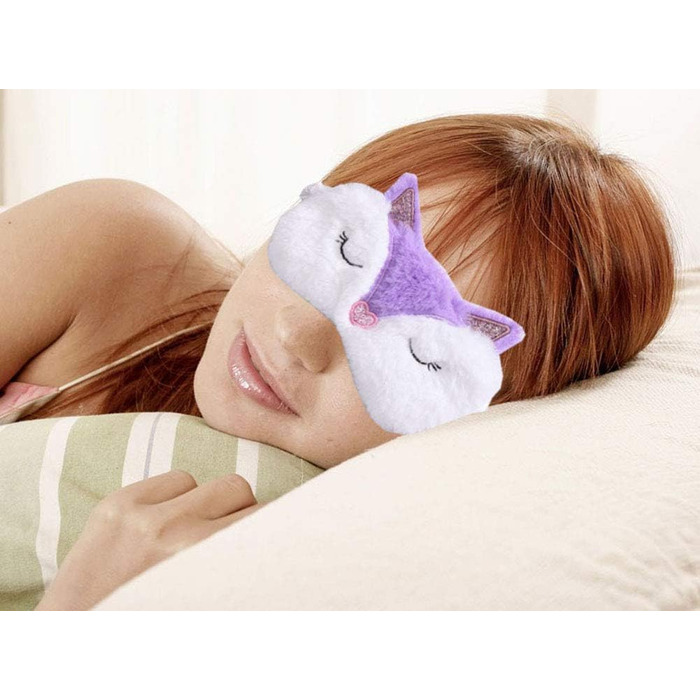 Маски для сну для дівчаток, милий тваринний дизайн, лисиця, альпака, м'які, плюшеві, захист очей для жінок, дівчаток, подорожі, со