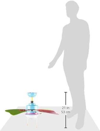 Стельовий вентилятор для дітей, з підсвічуванням, 4 лопаті, 50 Вт, 62075