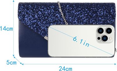 Жіноча блискуча клатч-елегантна вечірня сумка блискуча сумка-конверт зі стразами сумка під пахви з ланцюжком для весілля випускного вечірки шкіряна синя