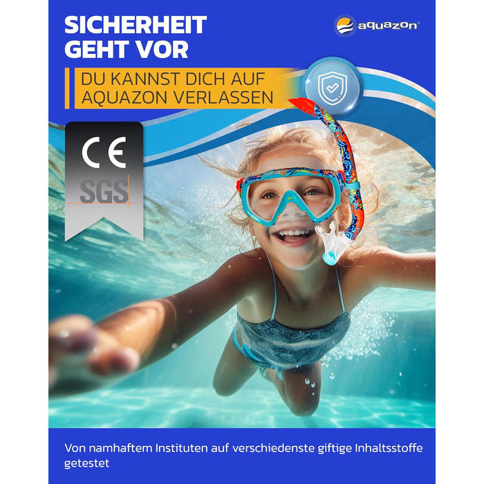 Надзвичайно зручний дитячий комплект для підводного плавання, маска для дайвінгу з надм&39яким силіконом, 7-14 років, кришталево чистий вид крізь загартоване скло Coral