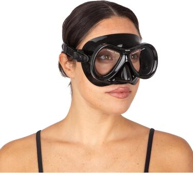 Комплект з маскою капрі та силіконовою трубкою для дорослих та підлітків, стандартний крій, чорний