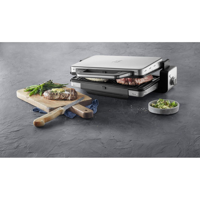 В-1, Настільний гриль, Пластини для гриля, Можна мити в посудомийній машині, 2100 Вт, 2-