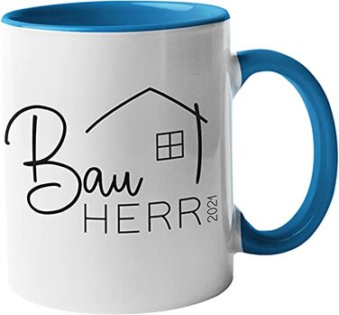 Кухоль для домовласників (2025, 2026), володіння будинком, церемонія завершення будівництва, вселення, будівельний майданчик, подарунок на день народження, будинок мрії, будівництво будинку, новий дім, ідея подарунка, подарунок для чоловіків (Чоловічий мо