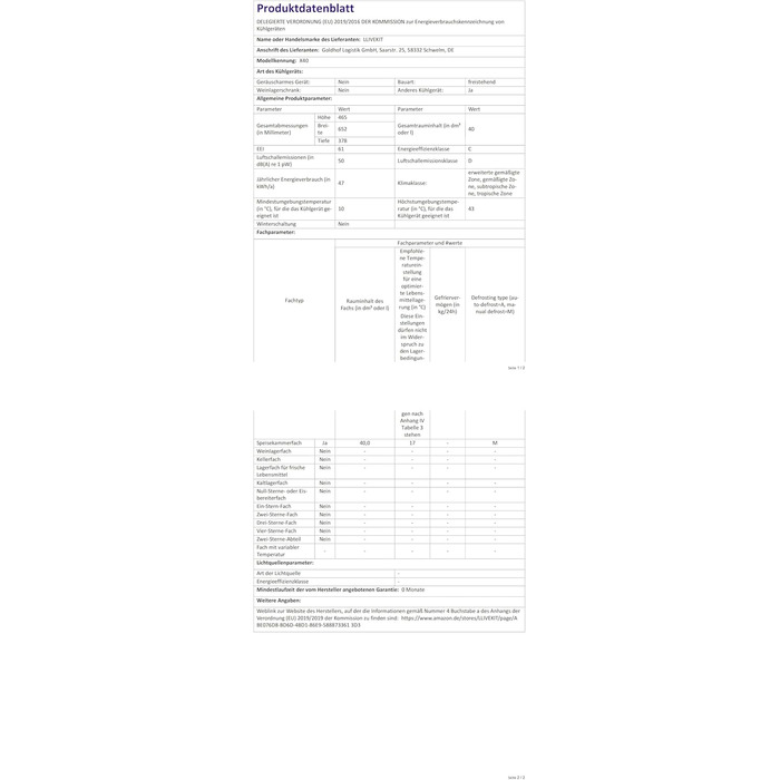 Холодильна камера LLIVEKIT, 40 л компресорна холодильна камера, міні-холодильник для автомобільної розетки, портативна морозильна