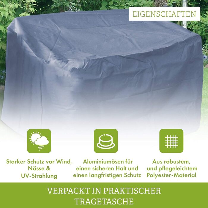 Захисний чохол для садової лавки 2-місні садові меблі, антрацит, 130x78x80 см