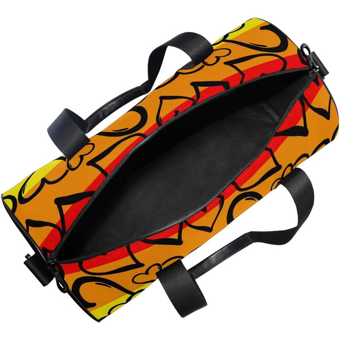 Спортивна сумка з веселковим принтом, барвиста, з сердечком, з канвасу, дорожня сумка, сумка на вихідні, для ручної поклажі, жіноча та чоловіча, для спорту та подорожей