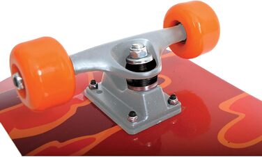 Скейтборд Kicker 31" Red Parkour - повний комплект для початківців, 9-шарова увігнута дека з подвійним кік, ABEC-5 кулькові підшипники, 31 дюйм, дизайн Red Parkour, 510602