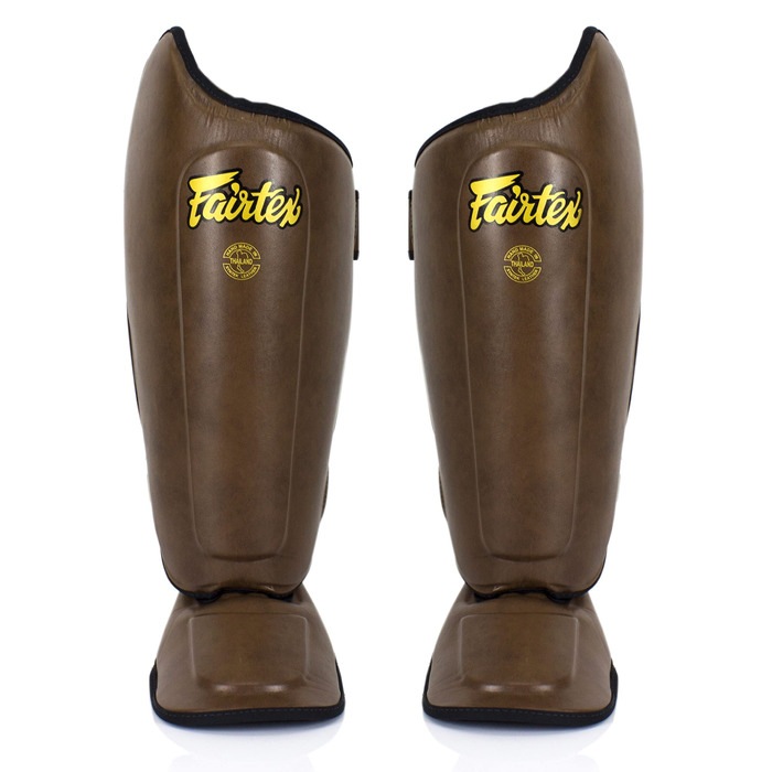 Щитки для гомілок Fairtex Muay Thai SP8 для Muay Thai MMA K1 M коричневі