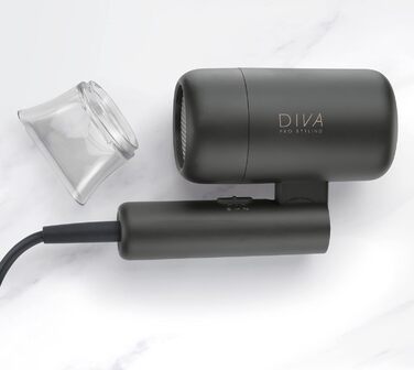 Компактний дорожній фен Diva Pro Styling Jet Set 3000 Pro, чорний