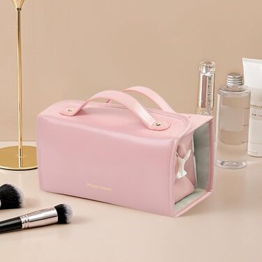 Організатор для макіяжу - дорожня косметичка тримач для пензлика для макіяжу для подорожей косметички зі знімними прозорими відділ