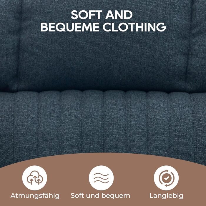 Електрично регульоване крісло для телевізора, крісло-реклайнер з функцією лежання, крісло для телевізора з функцією масажу та підігріву, приховані підстаканники, порти типу C та USB, до 160 кг (синій)