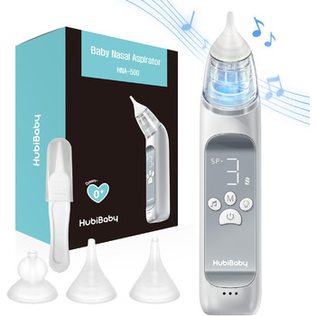 Електричний назальний аспіратор HubiBaby Large Flow, назальний аспіратор для немовлят, відсмоктувач козявок, очищувач носа для нем