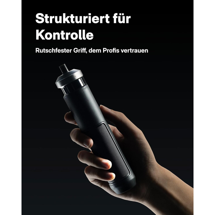 Електричний Шуруповерт з Інтелектуальним Дисплеєм, 6 Режимів Моменту (0.5-6 Нм), Набір Біт 1/4 (30 шт.), Акумулятор 2000 мАг, USB-C, для Електроніки та Домашнього Ремонту