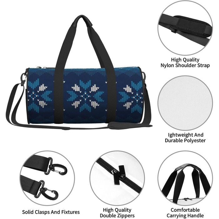 Геометричний візерунок для вязання на Різдво, абстрактний дизайн, для чоловіків, для валіз, спортивних сумок, дорожніх сумок на вихідні, сумки для коротких поїздок