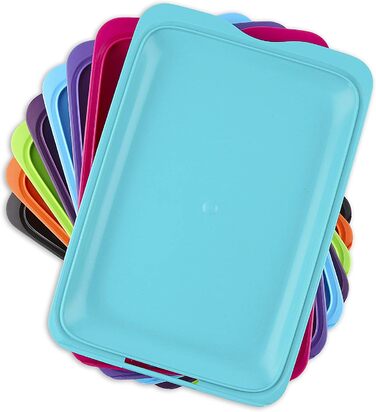 Високоякісні коробки для штабелювання TATAY з підносом для подачі, коробки для зберігання в холодильнику (8 різних кольорів) 8 кольорів