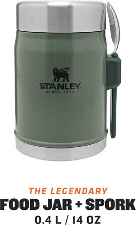 Термоконтейнер Stanley Classic Legendary з ложкою 400 мл - Зберігає їжу гарячою або холодною протягом 7 годин - Підігрівач з нержа