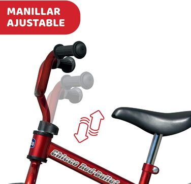 Велосипед-балансир Chicco Red Bullet для дітей 2-5 років, дитячий велосипед-балансир, з регульованим по висоті сідлом і кермом, ма