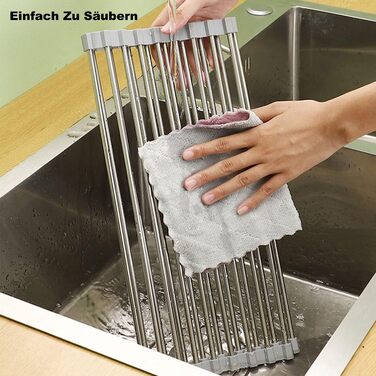 Сушарка для посуду ViWaVee, Складана та знімна сушарка для посуду над мийкою, килимок для зливу, сушарка-стійка для чашок, фруктів