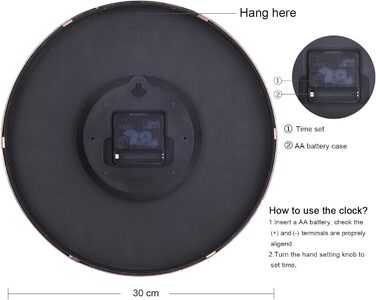 Настінний годинник Lafocuse 3D Numbers Кольоровий безшумний настінний годинник Rosegold, 30 см сучасний без шуму цокання, легко чи