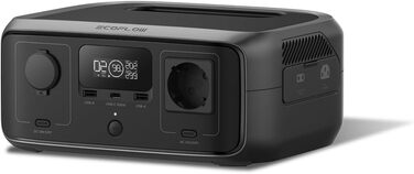 Портативна електростанція ECOFLOW RIVER 3, акумулятор LFP 245 Втгод, вихідна потужність до 600 Вт, 2 час роботи з GaN, ДБЖ &lt20 мс, на 30 компактніший сонячний генератор для використання на свіжому повітрі, кемпінгу, фургонів