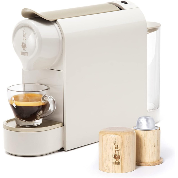 Кавоварка еспресо для алюмінієвих капсул, суперкомпактна, резервуар на 500 мл, 50 відсотків переробленого пластику, темно-коричневий