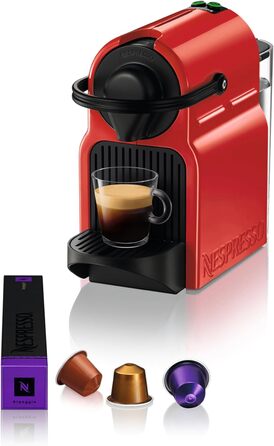 Капсульна машина Nespresso Inissia XN1005 від Krups Готовий до роботи дуже швидко Автоматичне відключення Вишня Червона Червона (Рубін)