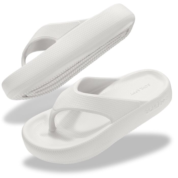 Оригінальні шльопанці, сандалі-стрінги для жінок та чоловіків, пляжне взуття в стилі сандалів, 100 без пластику, водонепроникні та нековзні, розмір 38/39 EU, білі