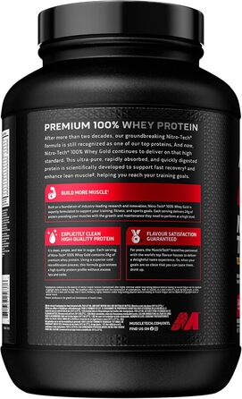 Протеїновий порошок MuscleTech NitroTech 100% Whey Gold, Vanilla, 2,27 кг