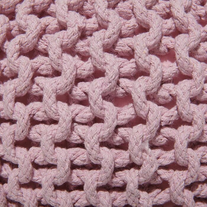 Модний пуф Beliani з рожевої бавовни 40x25 см Conrad