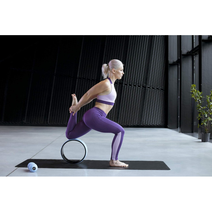 Колесо для йоги SPOKEY LEDA з масажною поверхнею, Ø 33 см, ширина 13 см Кільце для йоги для початківців та досвідчених практиків Ідеально підходить для стабілізації та розтяжки під час занять йогою