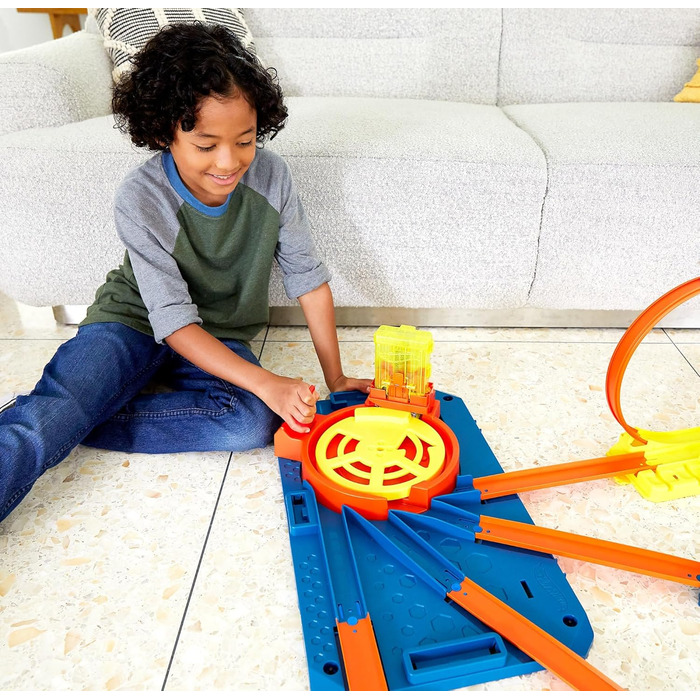 Коробка для швидкого старту з 30 частинами треків для епічних гонок і трюків - Включає практичні відділення для зберігання для діт