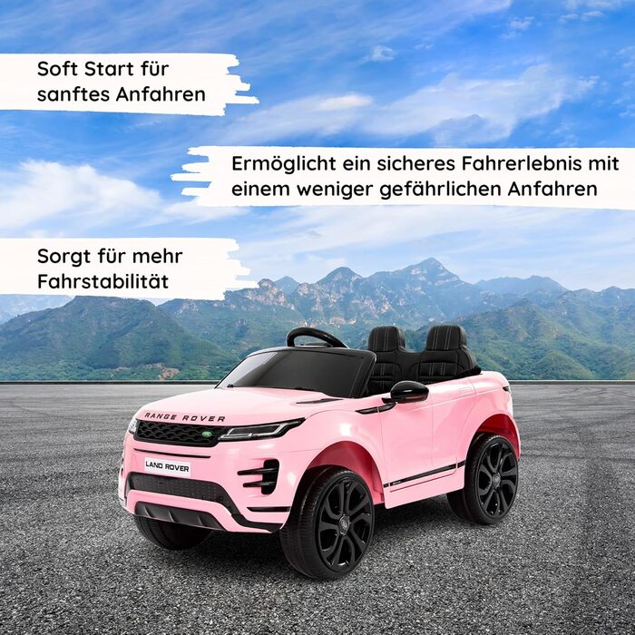 Дитячий електромобіль Range Rover Evoque електричний дитячий автомобіль з 12-вольтовим акумулятором, сенсорним монітором MP4, шкір