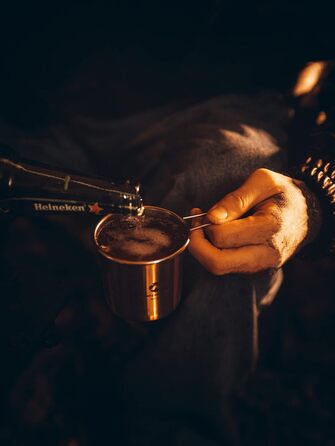 Пивний кухоль Campingmoon 304 з нержавіючої сталі, маленький, 210 мл, S-190 (комплект з 2 предметів), сріблястий