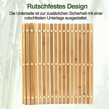 Дерев&39яний килимок для ванної 120 x 50 см, дерев&39яний килимок для сауни, бамбуковий килимок для дверей, нековзний та простий у догляді килимок для сауни