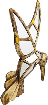 Настінний декор Bird Mirror Gold, настінний декор, птах, дзеркальне скло, аксесуари, вітальня, настінний предмет, настінний декор,